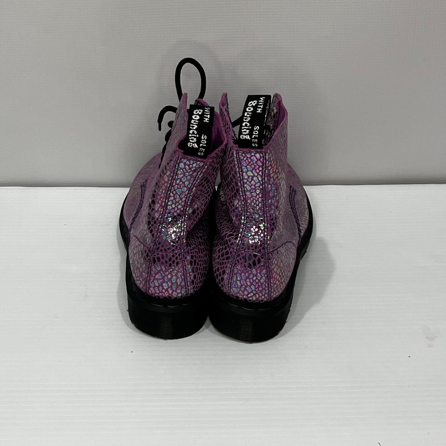 Boots Ankle Flats By Dr Martens In Purple, Size: 5