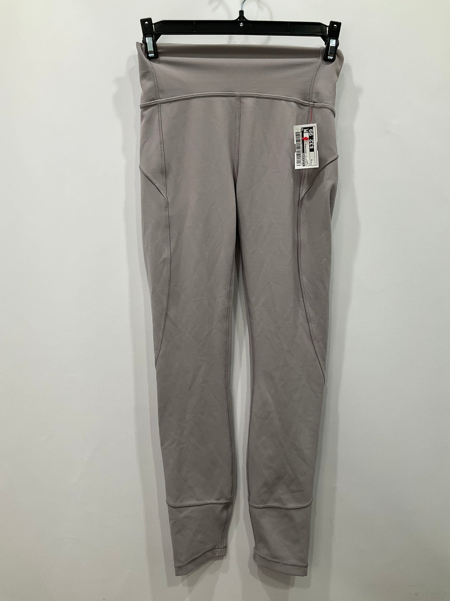 Athletic Leggings By Lululemon In Grey, Size: 4