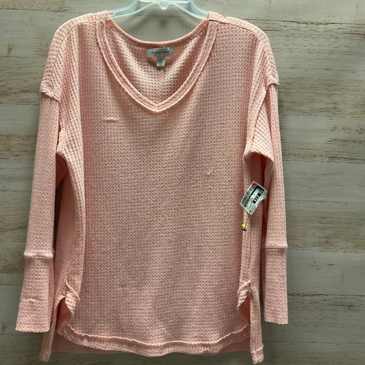 Top Long Sleeve By Vintage America In Pink, Size: M