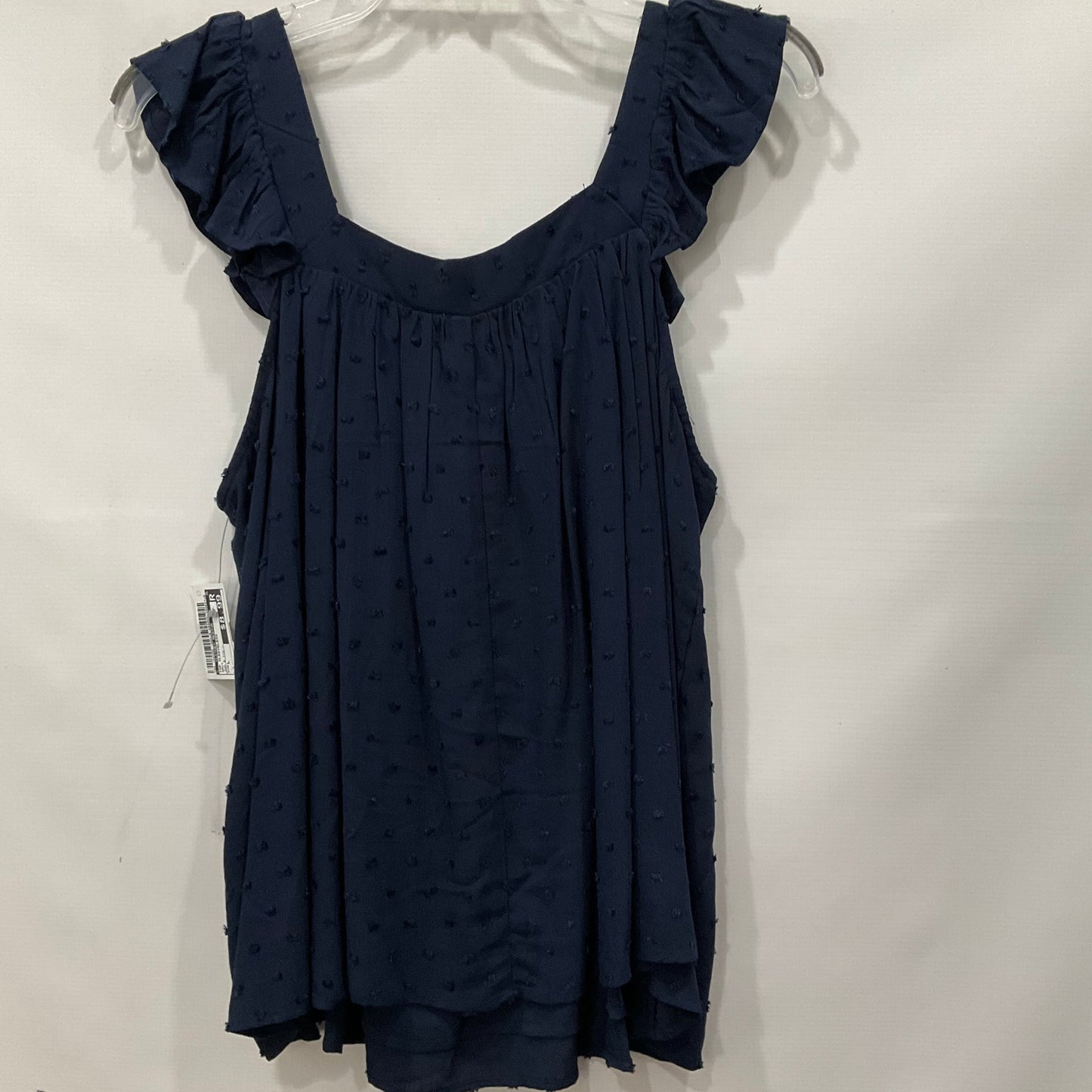 Navy Top Sleeveless Clothes Mentor, Size L