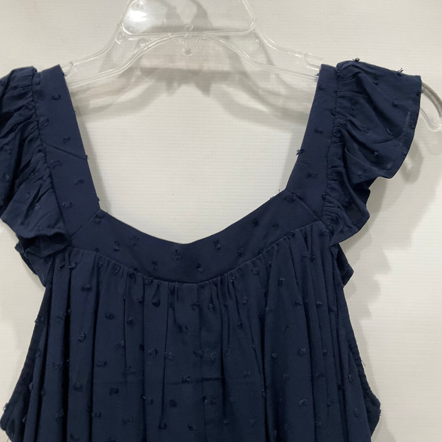 Navy Top Sleeveless Clothes Mentor, Size L