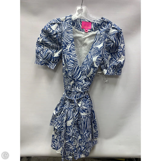 Dress Designer By Lilly Pulitzer In Blue & White, Size: 0