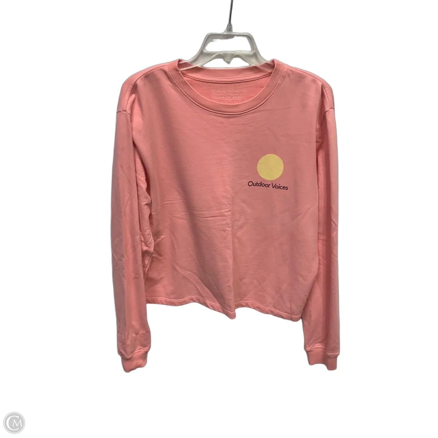 Athletic Top Long Sleeve Crewneck By Outdoor Voices In Pink, Size: M