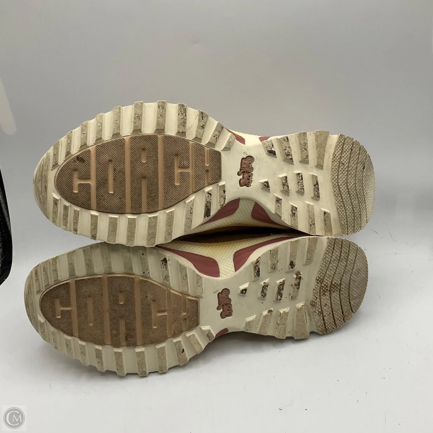 Shoes Designer By Coach In Cream & Pink, Size: 9