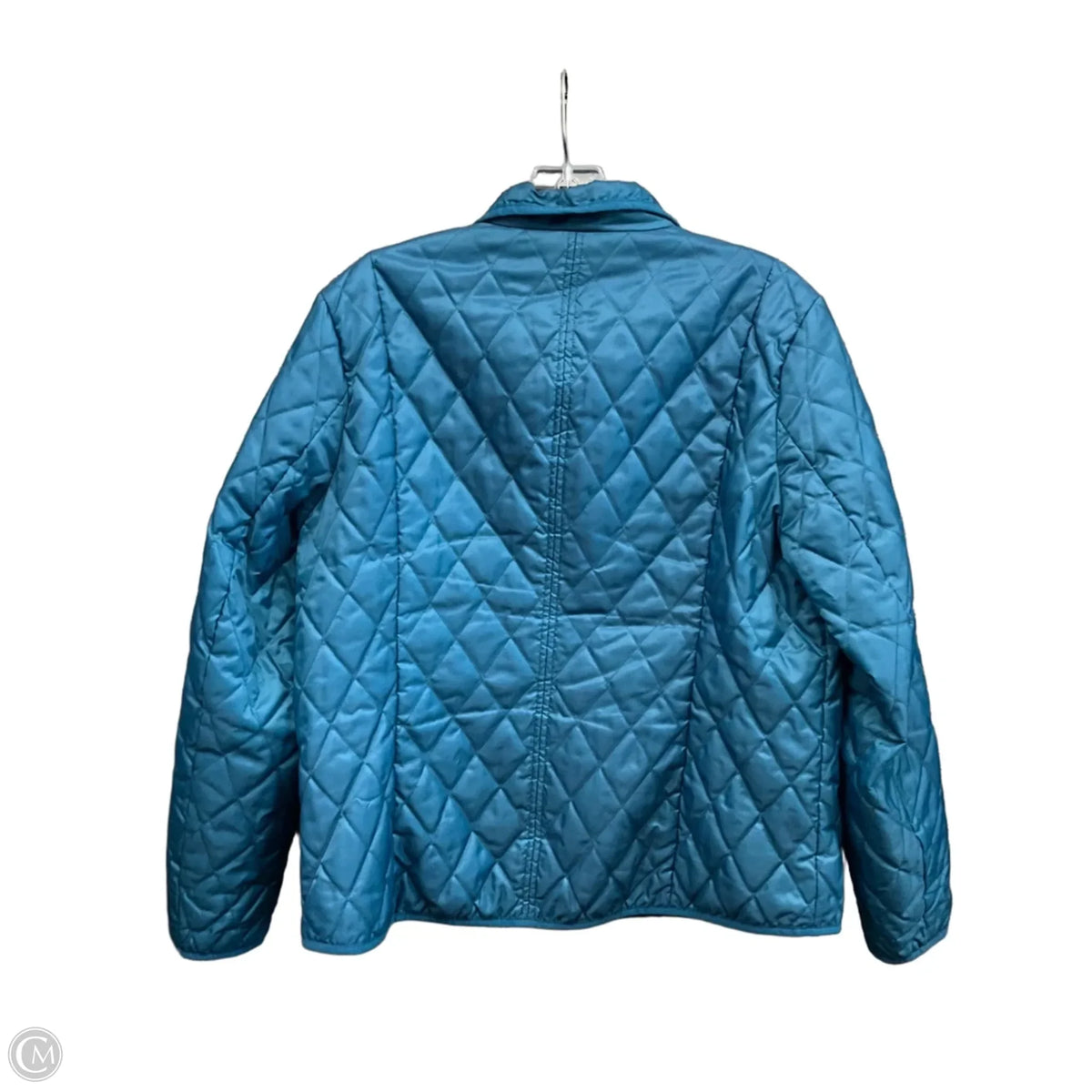 Jacket Puffer & Quilted By Lands End In Aqua, Size: L