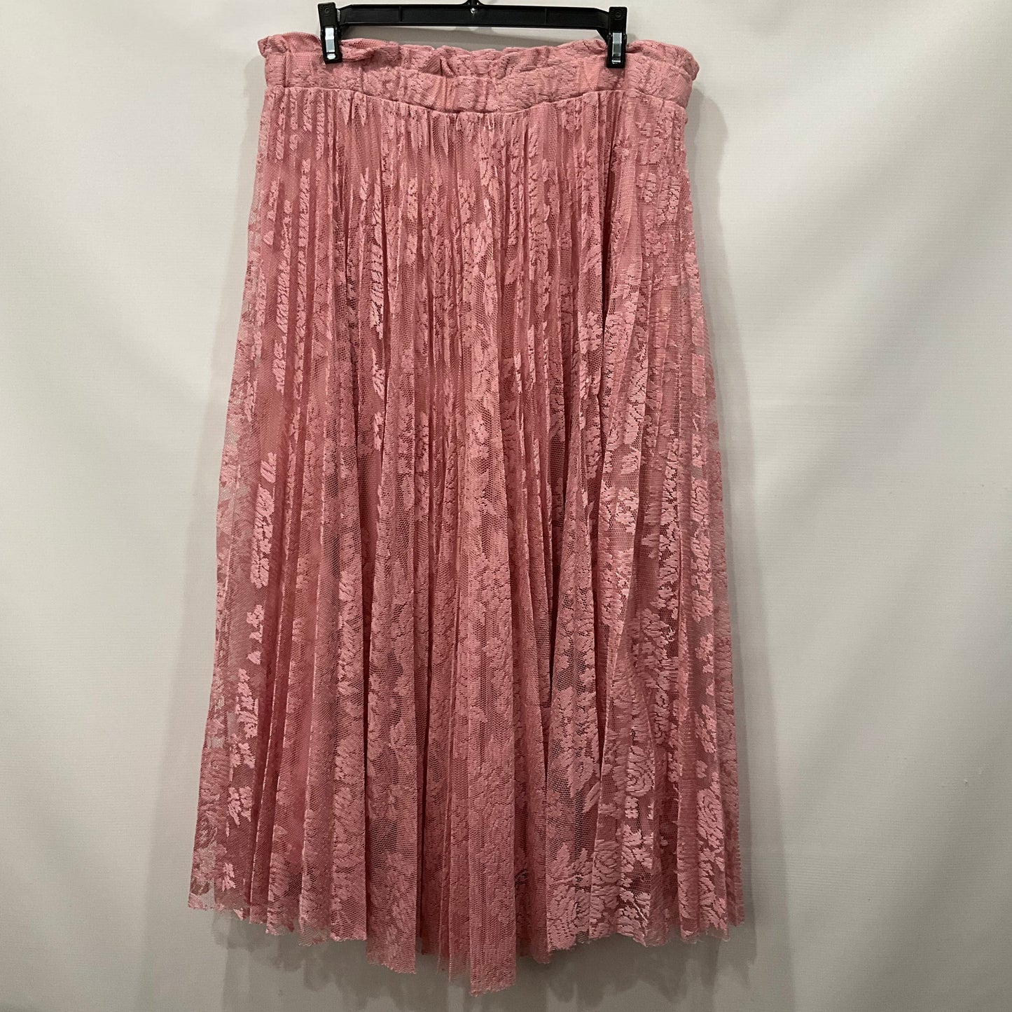 Pink Skirt Maxi Clothes Mentor, Size 1x