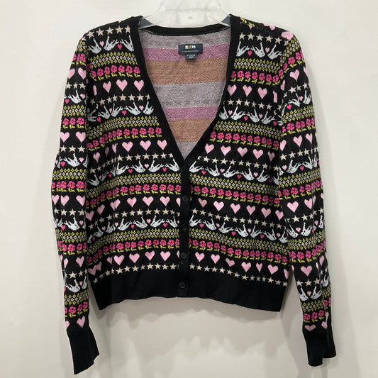 Cardigan By Maeve In Black & Pink, Size: Xl