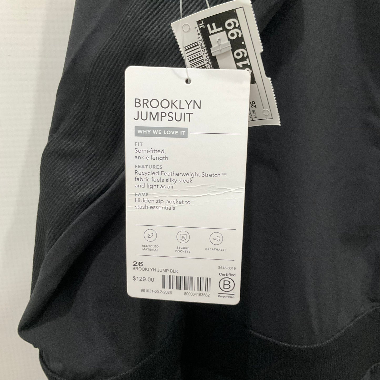 Black Jumpsuit Athleta, Size 26