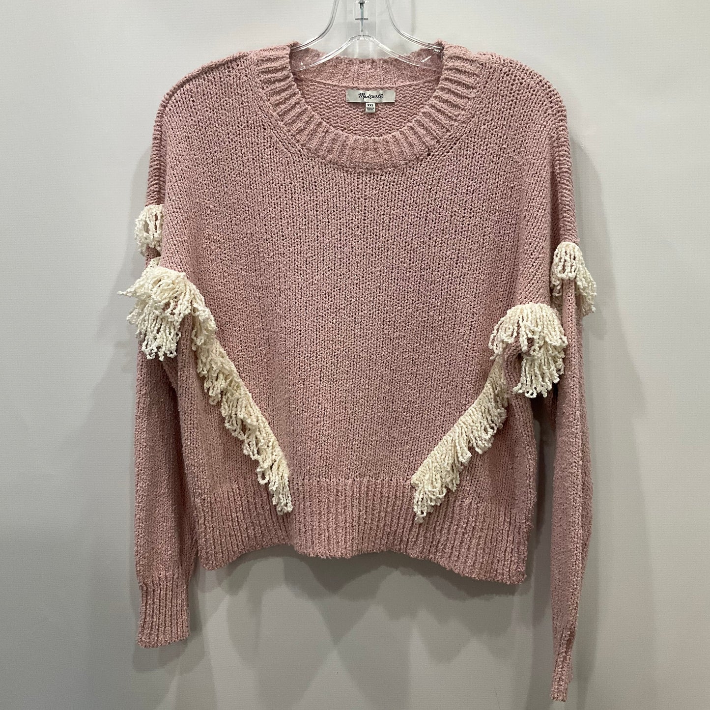 Sweater By Madewell In Pink & White, Size: Xxs