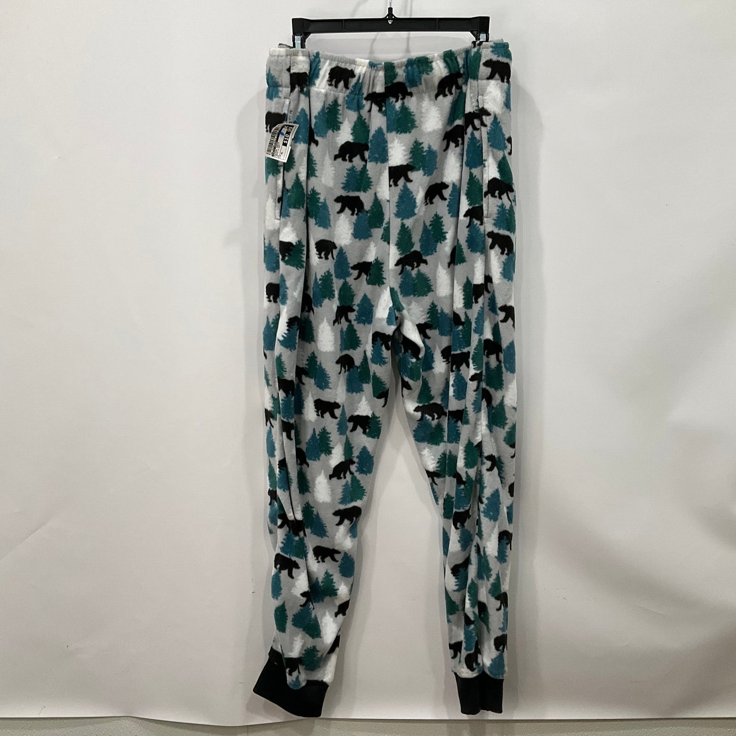 Pajama Pants By Falls Creek In Green & Grey, Size: Xl