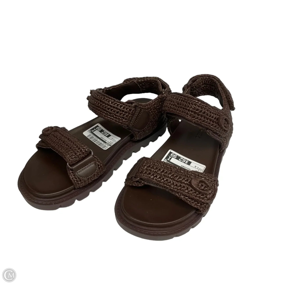 Sandals Designer By Coach In Brown, Size: 7.5