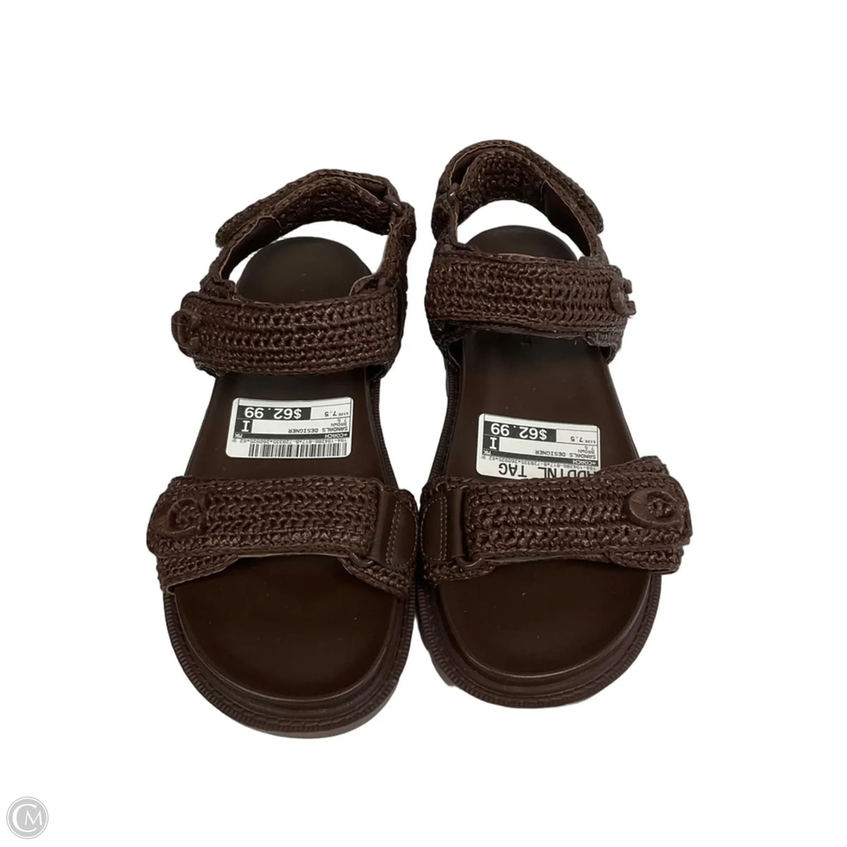Sandals Designer By Coach In Brown, Size: 7.5