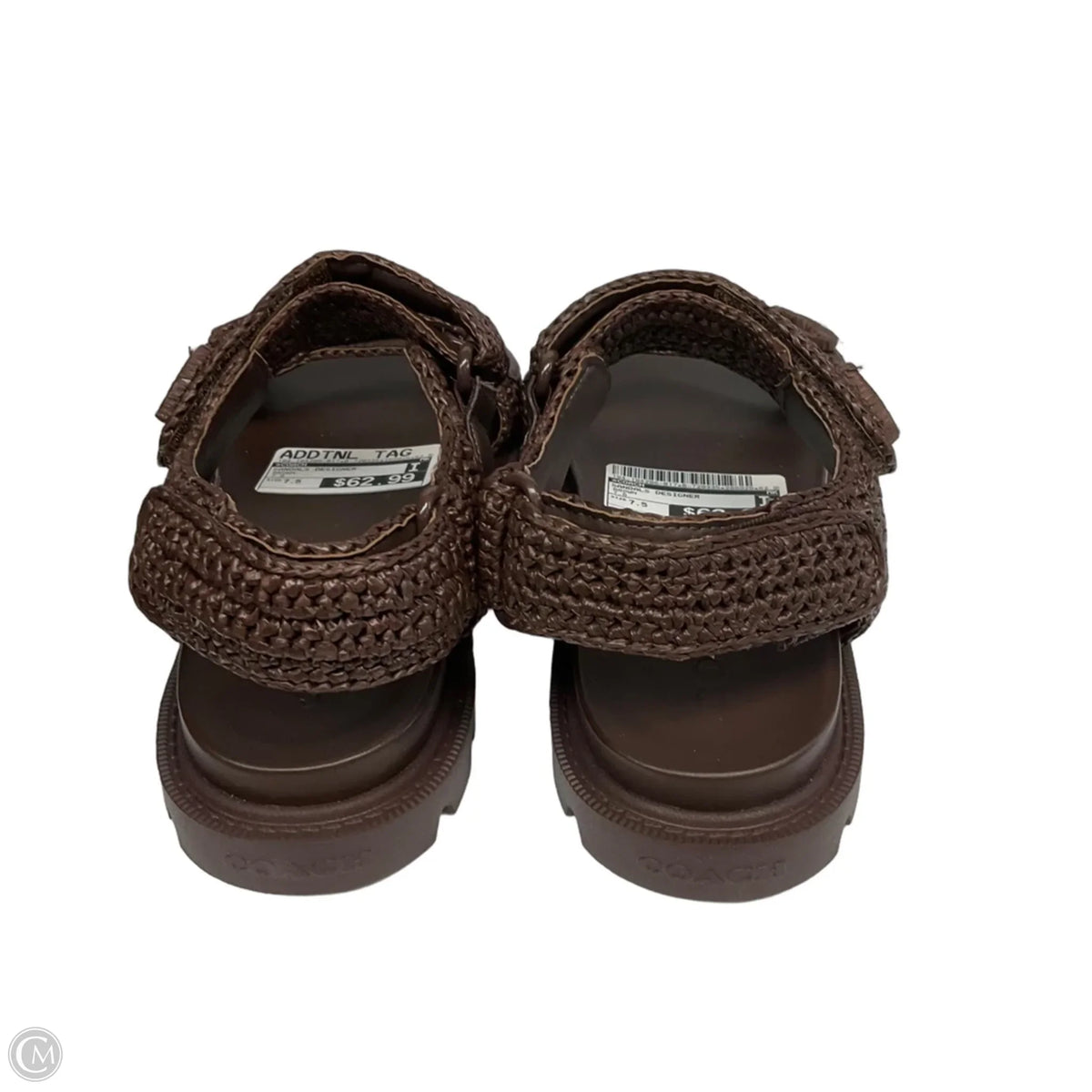 Sandals Designer By Coach In Brown, Size: 7.5
