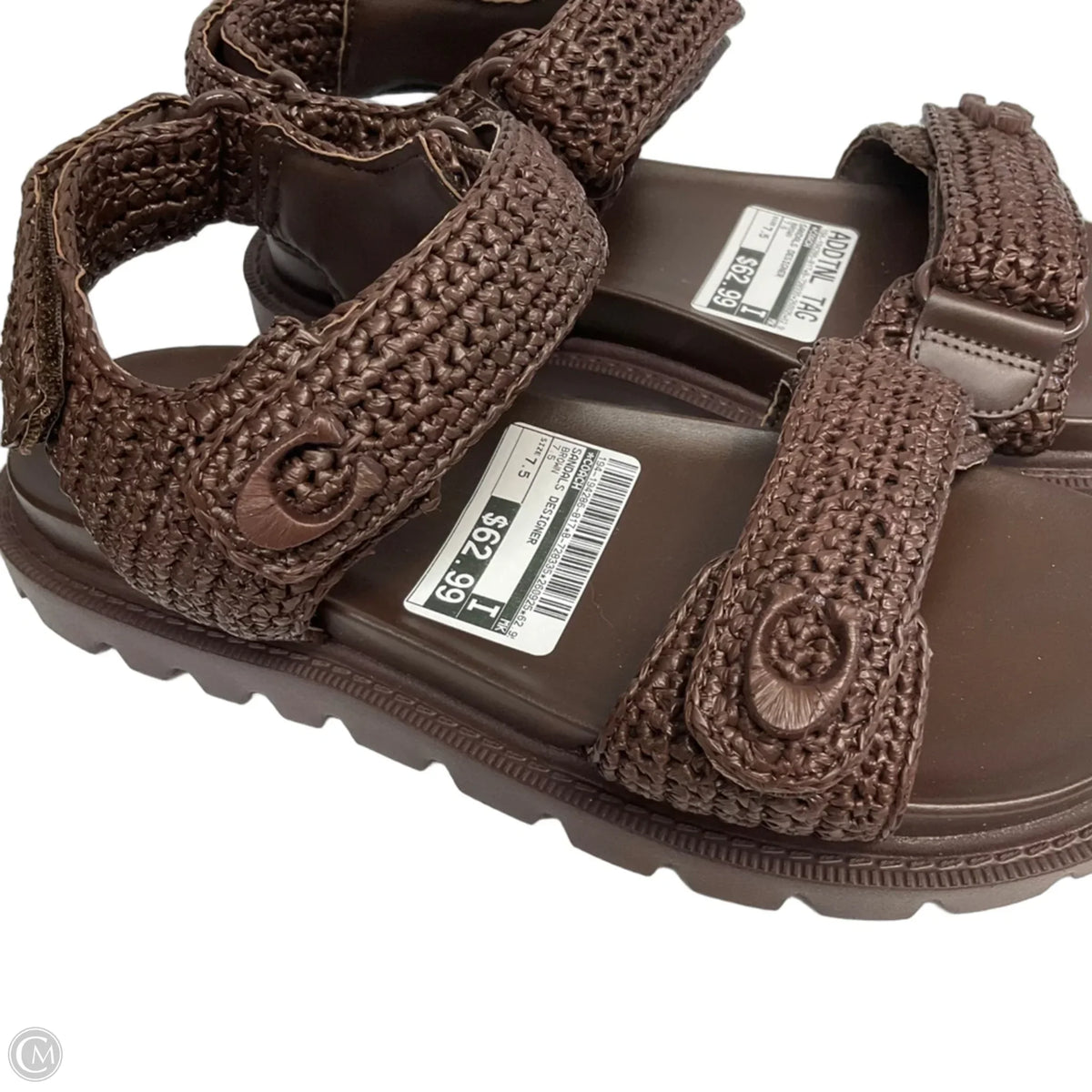 Sandals Designer By Coach In Brown, Size: 7.5