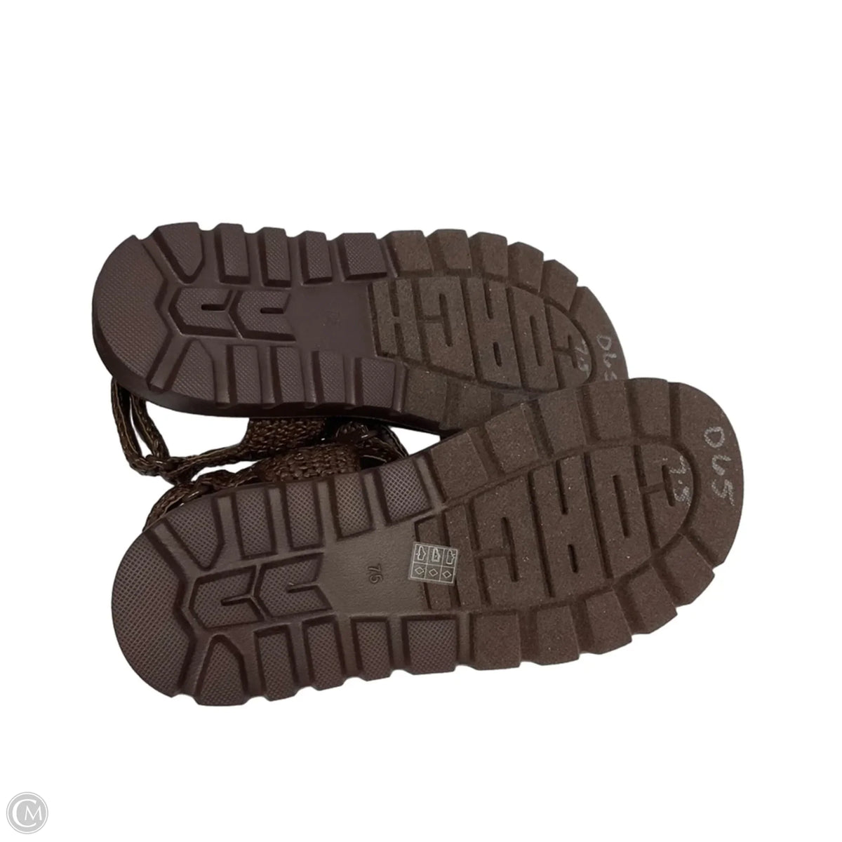Sandals Designer By Coach In Brown, Size: 7.5