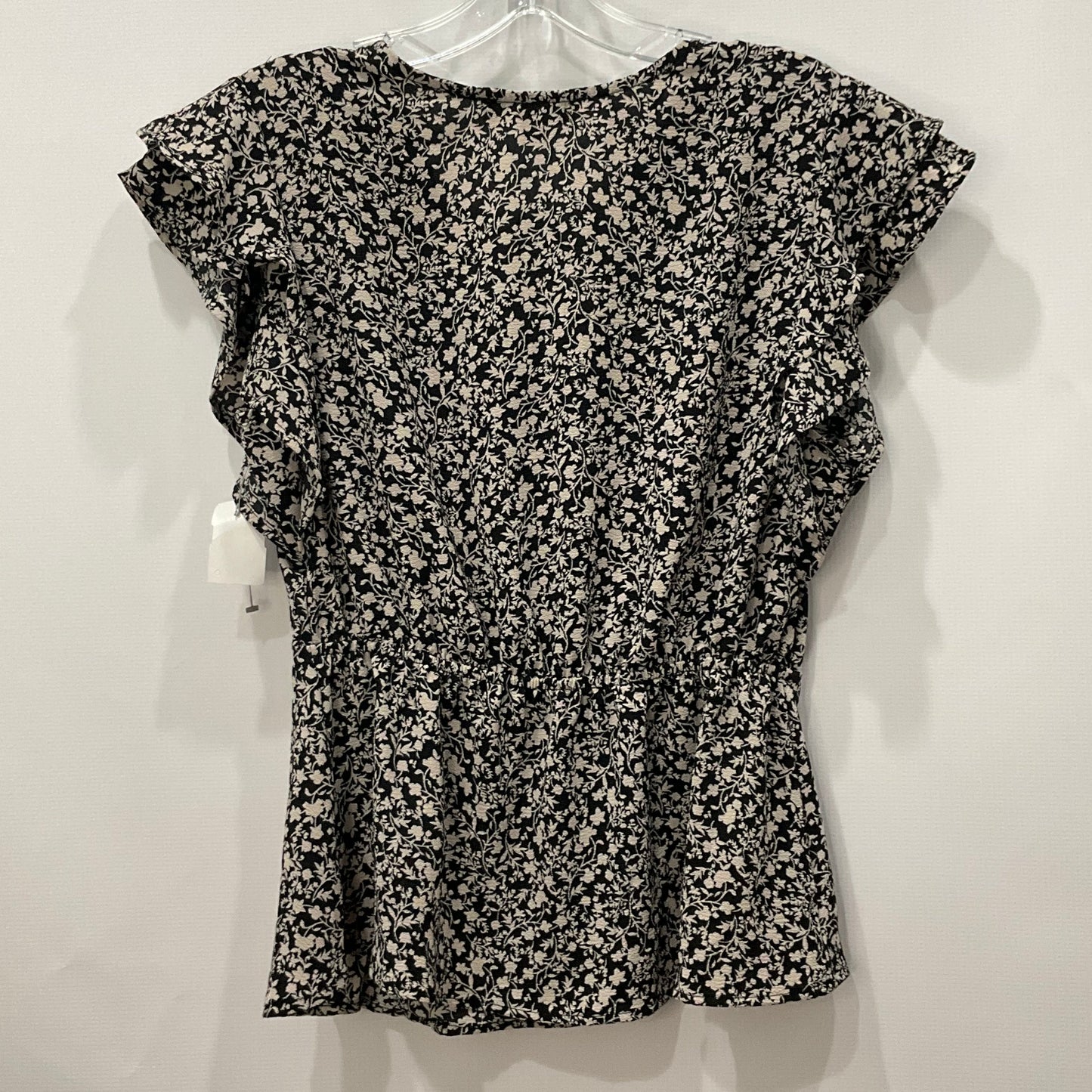 Floral Blouse Short Sleeve Monteau, Size M