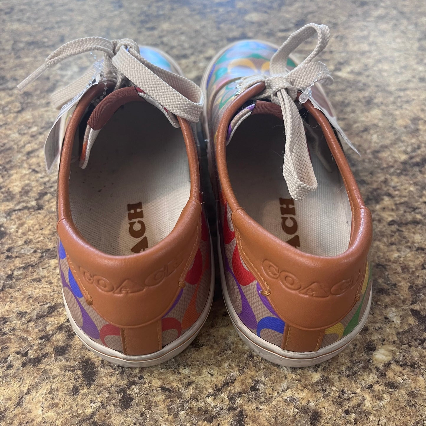 Tan Shoes Designer Coach, Size 7