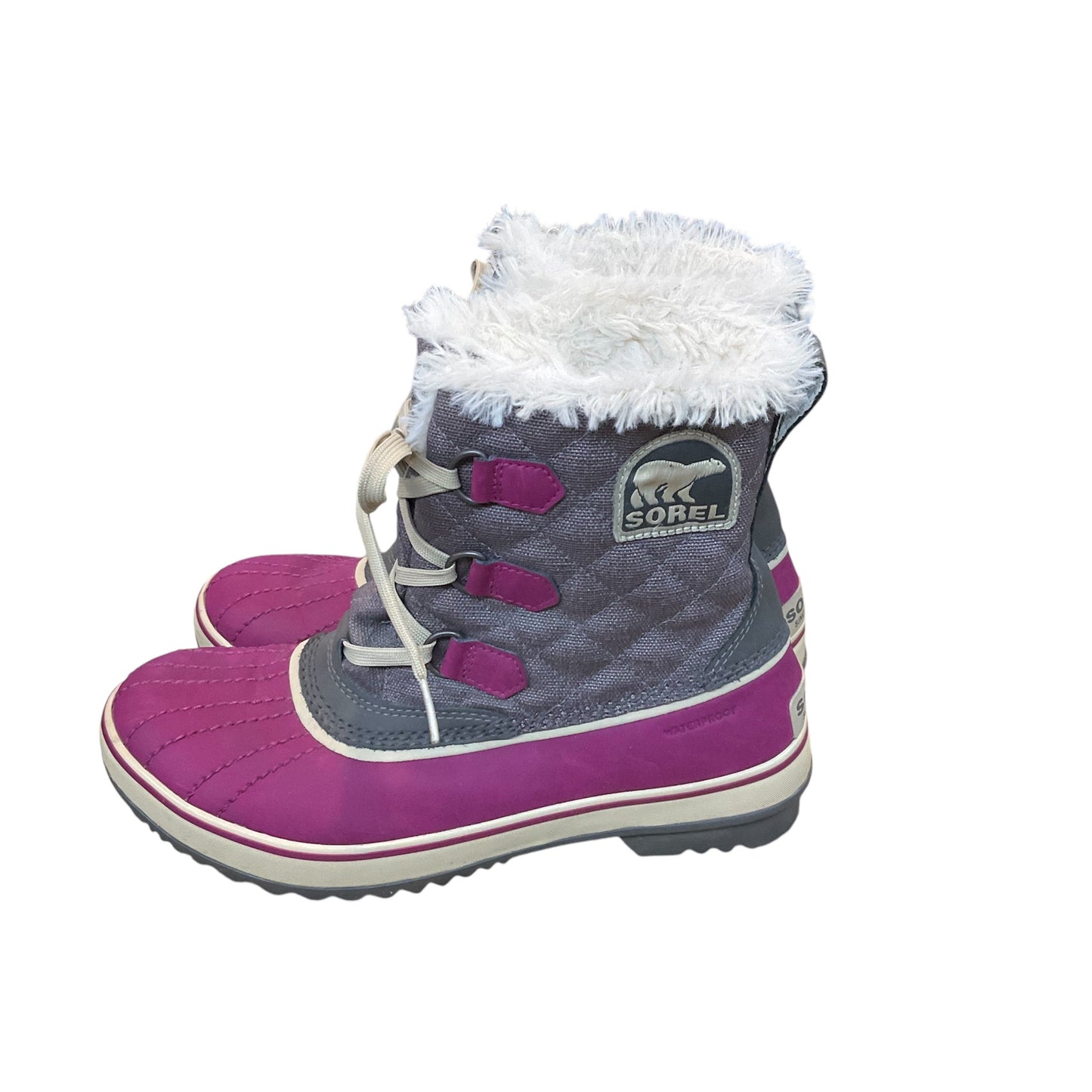 Boots Snow By Sorel In Grey & Purple, Size: 9