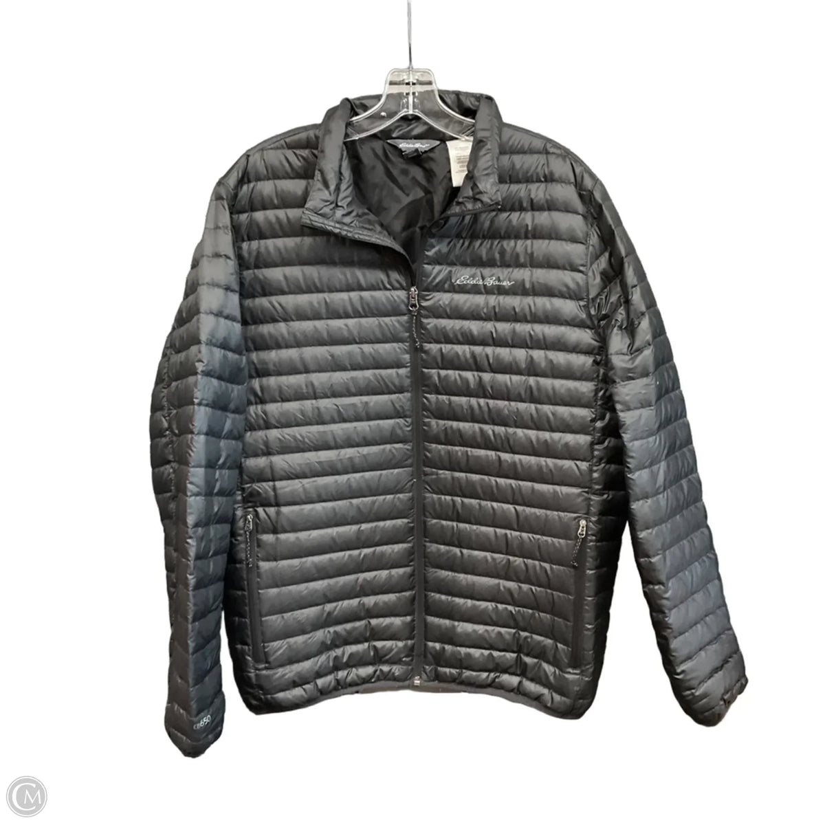 Jacket Puffer & Quilted By Eddie Bauer In Grey, Size: L