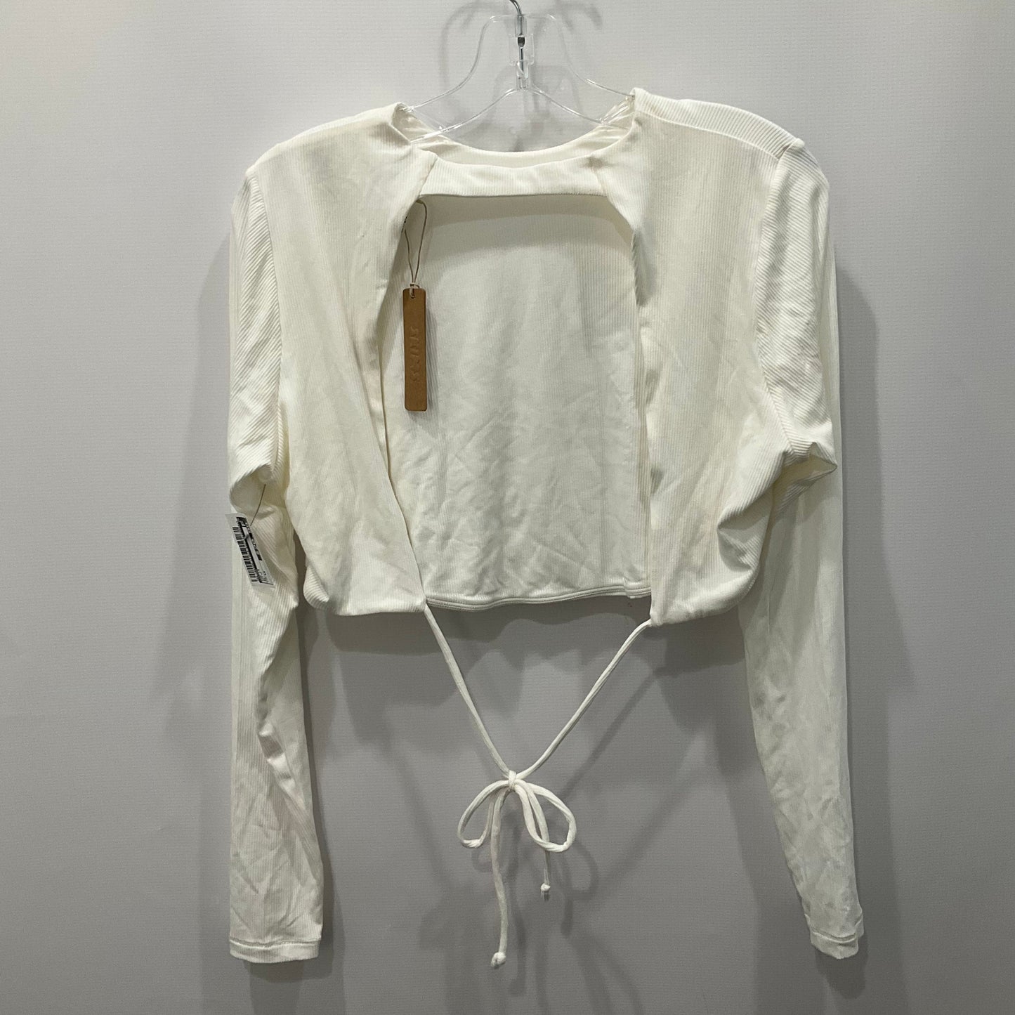 Top Long Sleeve By Skims In White, Size: 4x