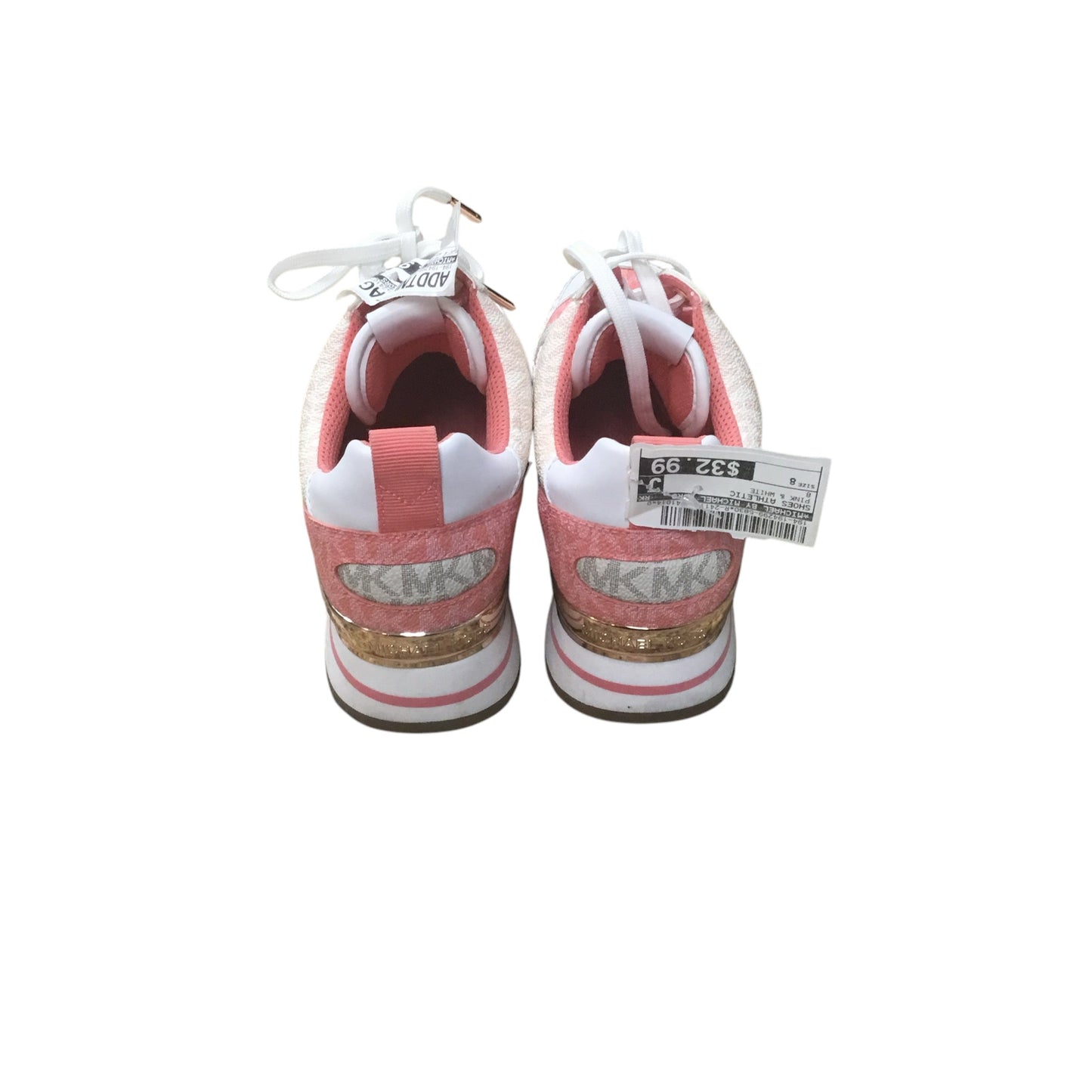 Shoes Athletic By Michael By Michael Kors In Pink & White, Size: 8