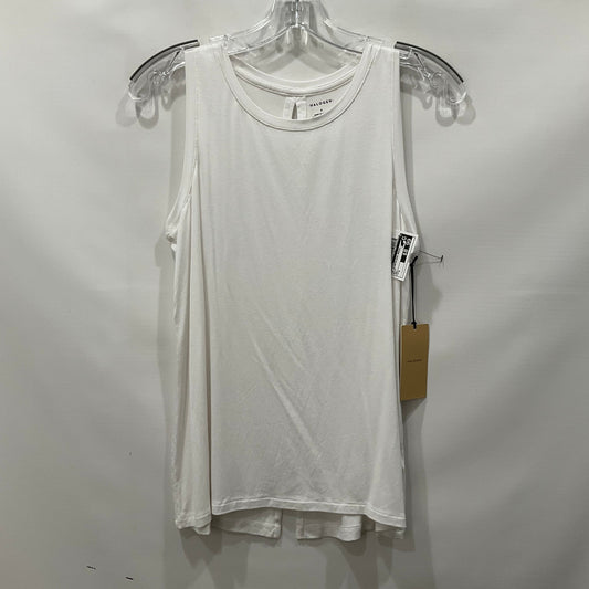 White Top Sleeveless Basic Halogen, Size S