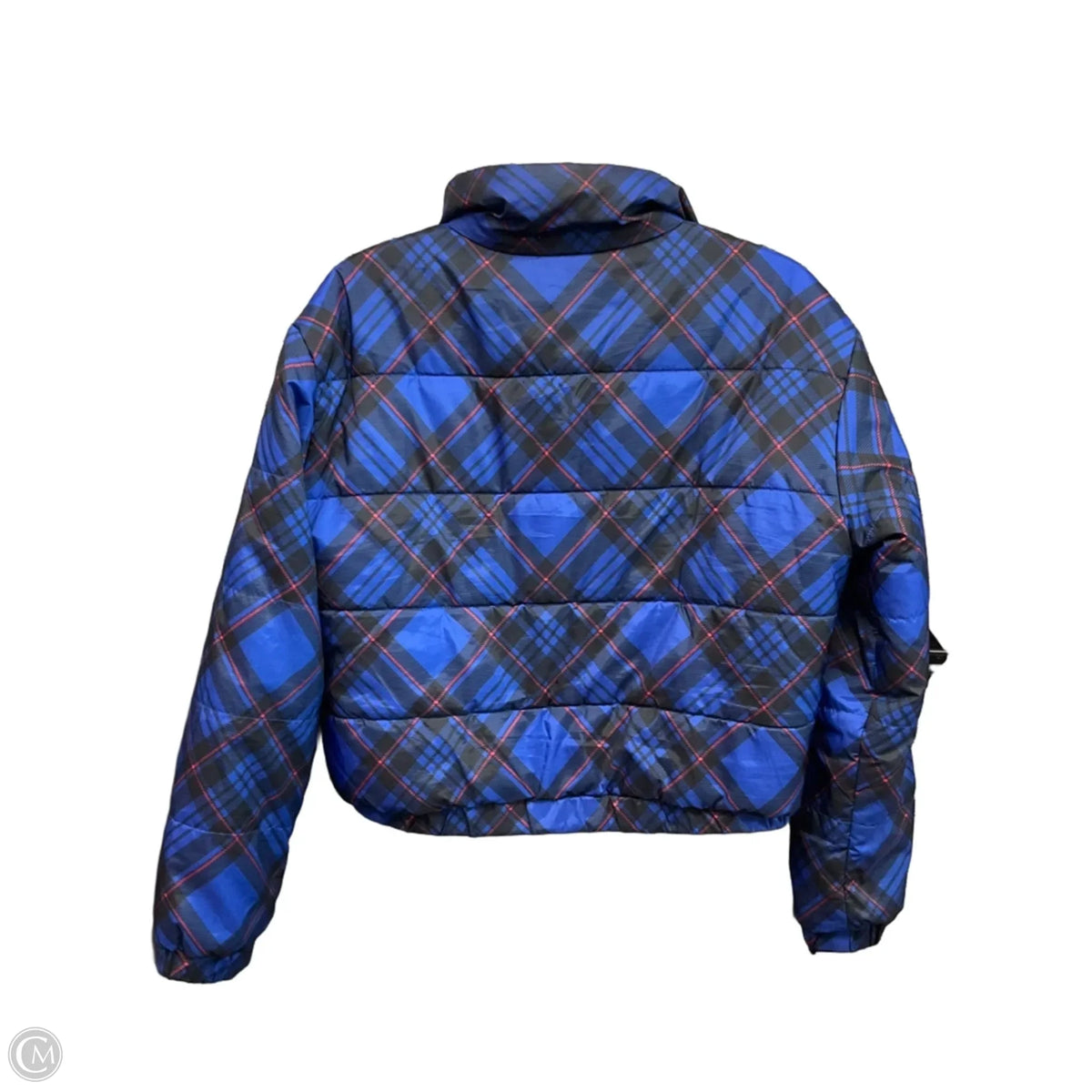 Jacket Puffer & Quilted By Ashley In Plaid Pattern, Size: L