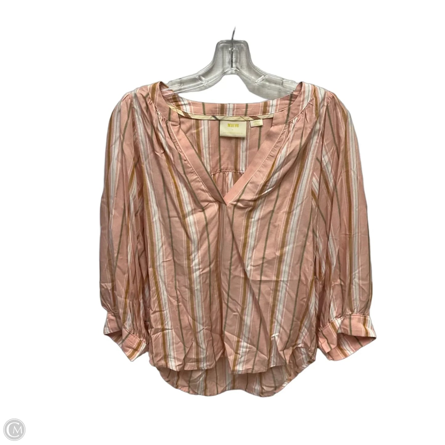 Top Long Sleeve By Maeve In Pink, Size: S