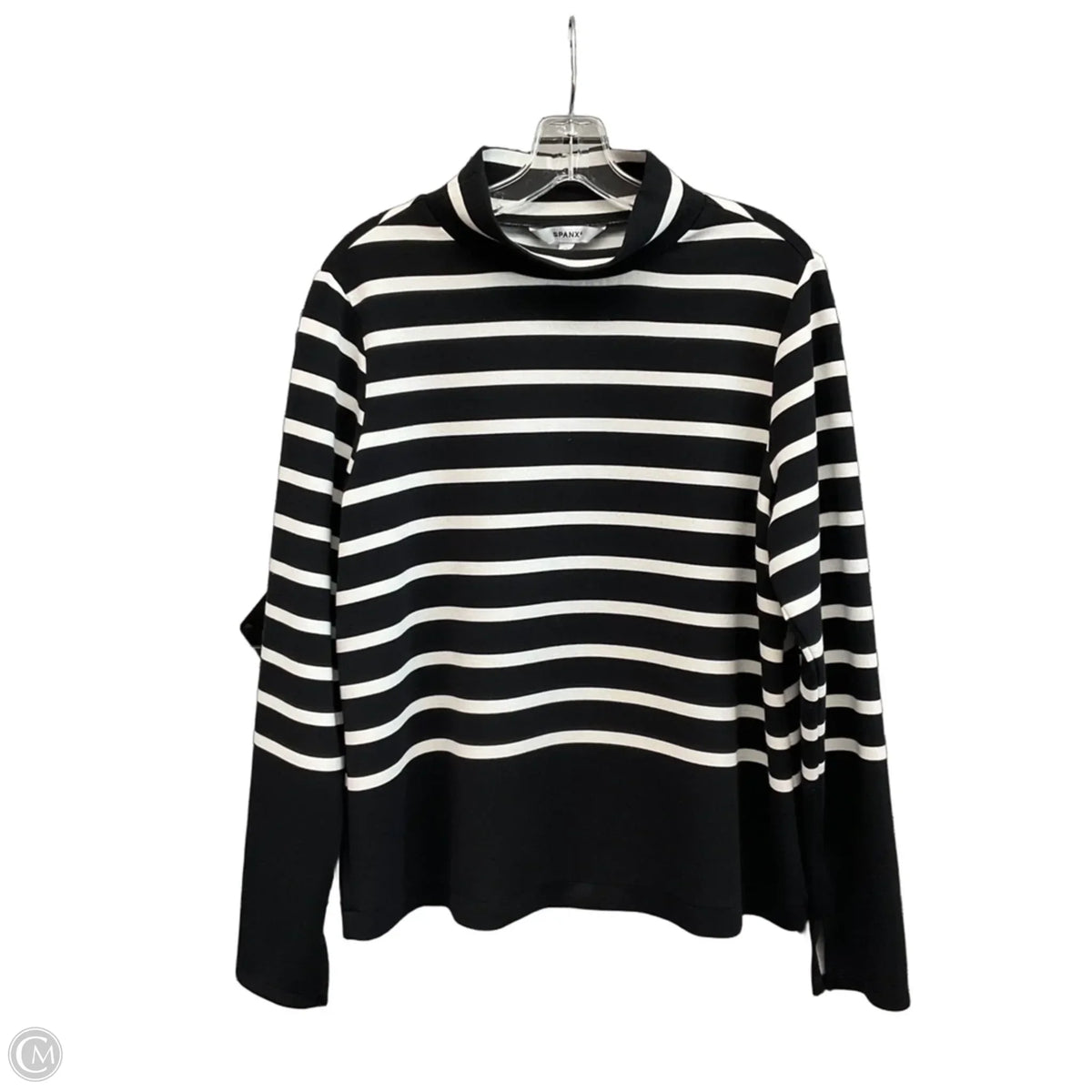 Top Long Sleeve By Spanx In Striped Pattern, Size: L