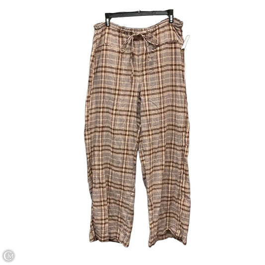 Pants Wide Leg By Free People In Plaid Pattern, Size: M