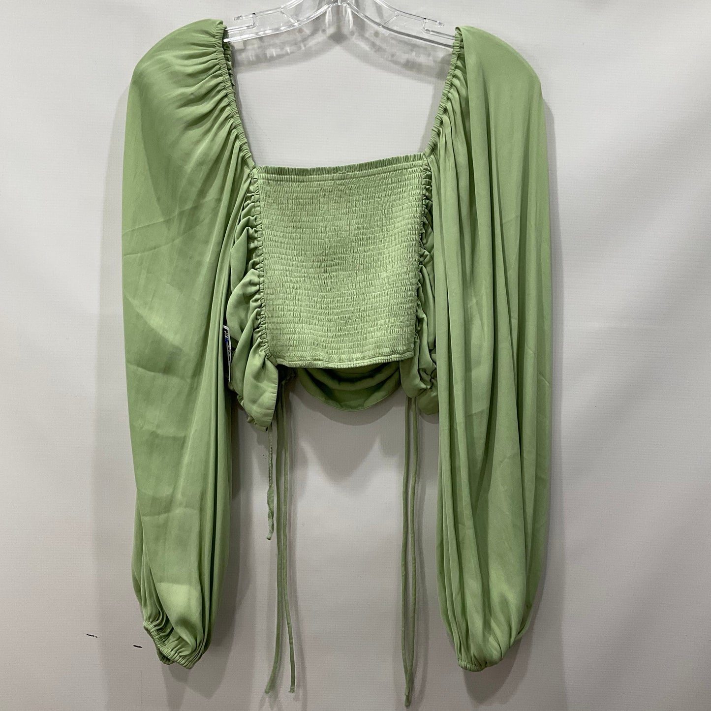 Green Top Long Sleeve Free People, Size S