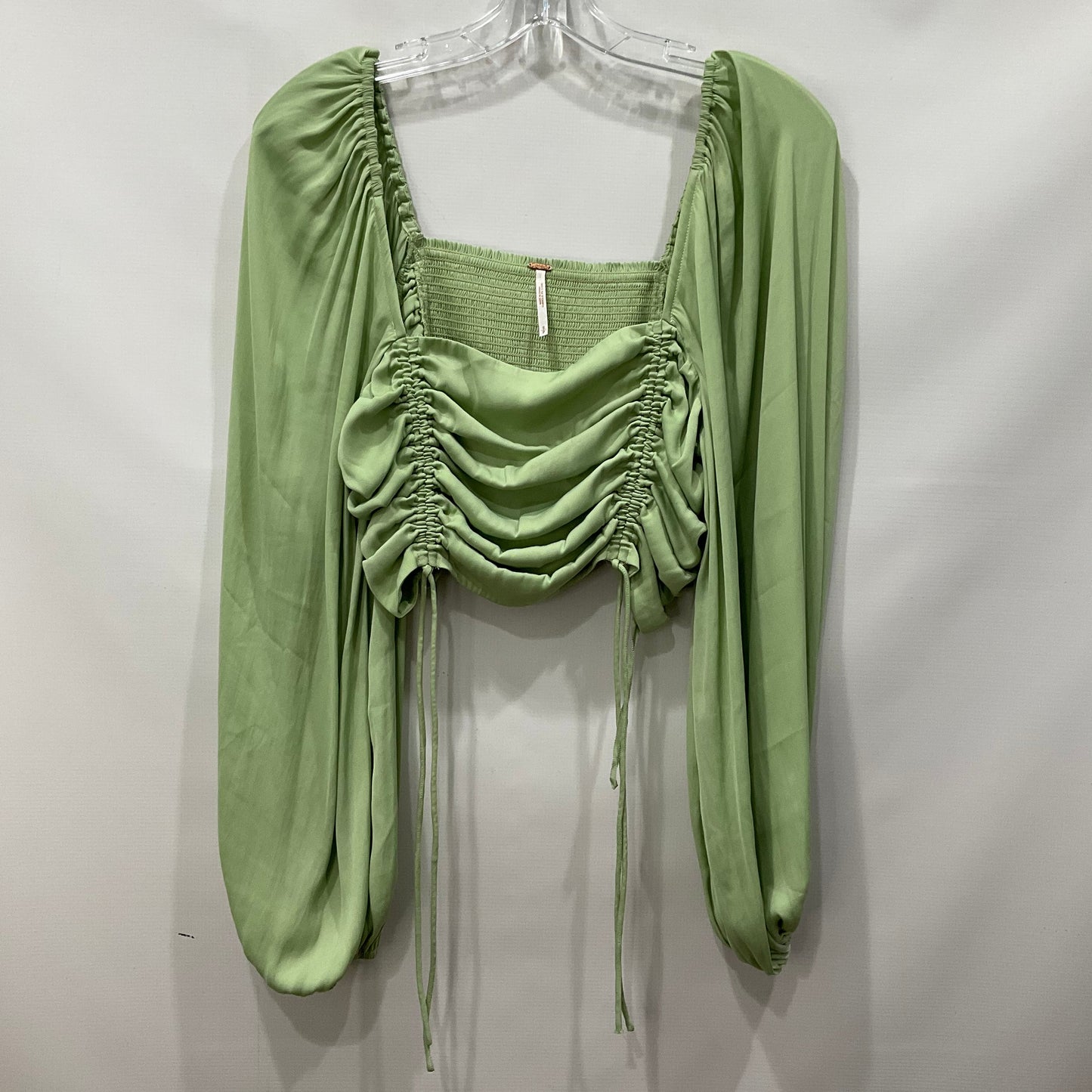 Green Top Long Sleeve Free People, Size S