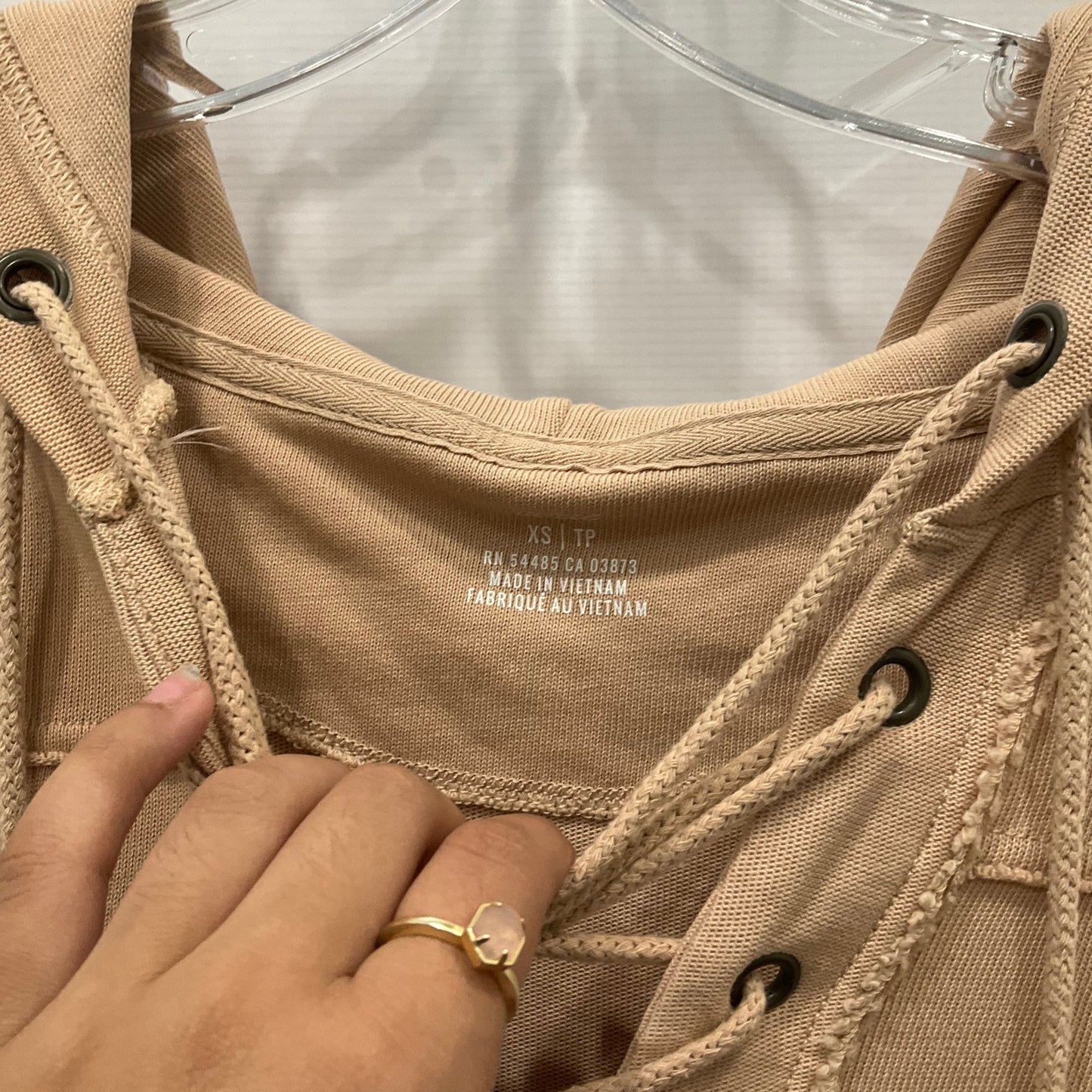 Tan Sweatshirt Hoodie Crewneck Crewneck Aerie, Size Xs