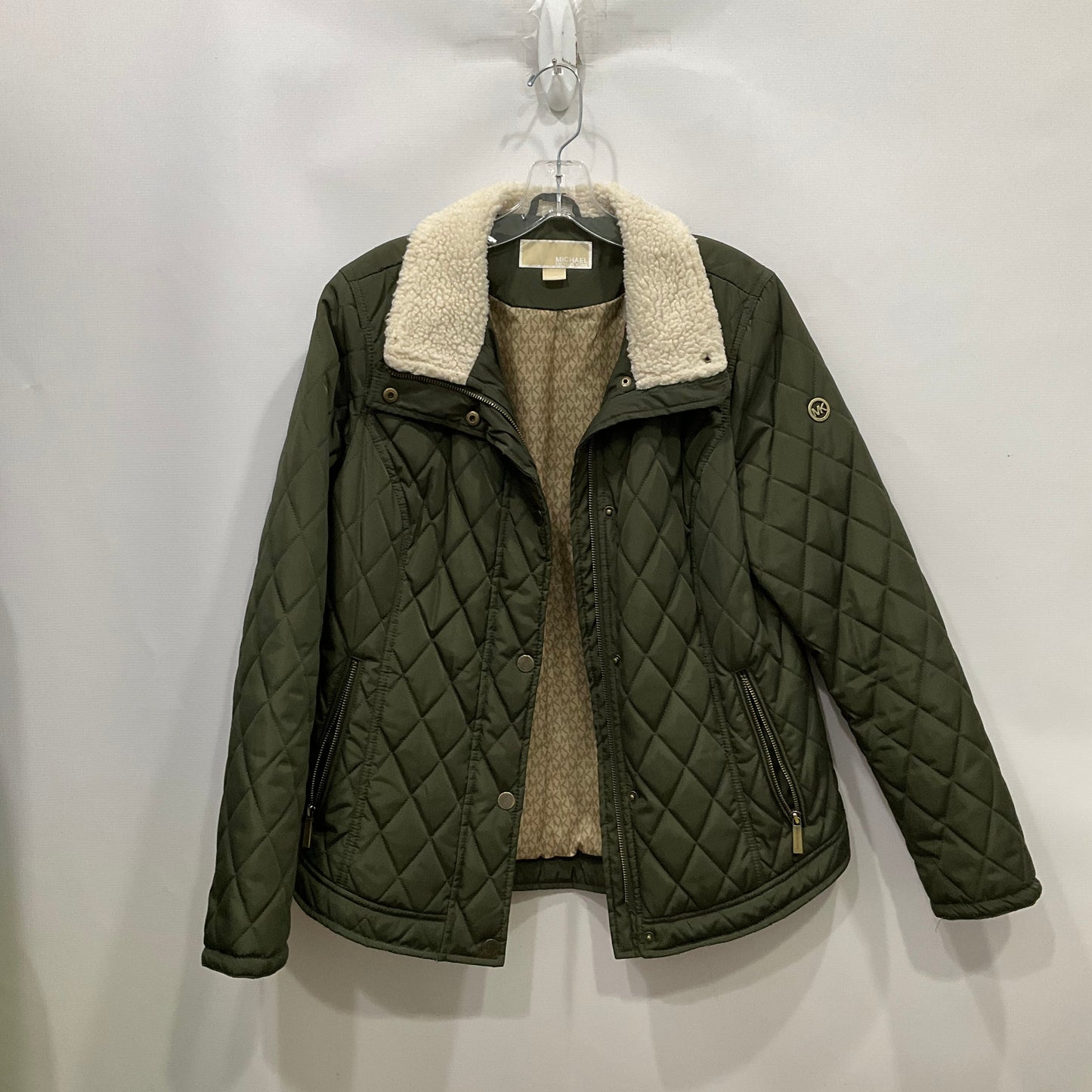 Coat Puffer & Quilted By Michael By Michael Kors In Green, Size: M