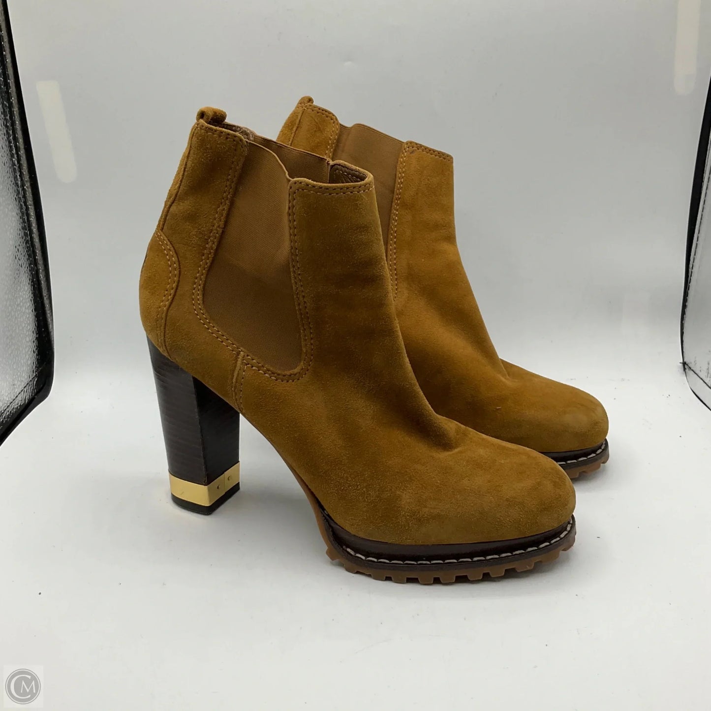 Boots Designer By Tory Burch In Brown, Size: 8.5