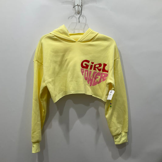 Sweatshirt Hoodie By Clothes Mentor In Yellow, Size: S