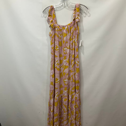 Pink & Yellow Dress Casual Maxi Knox Rose, Size Xs