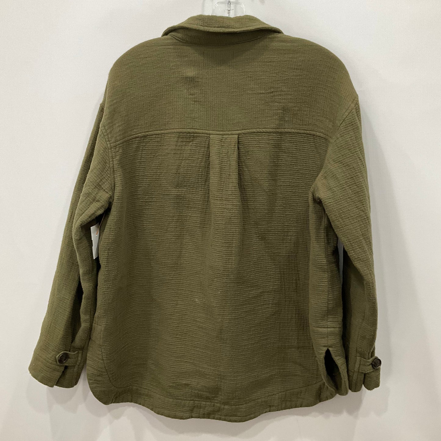 Jacket Shirt By Madewell In Green, Size: M