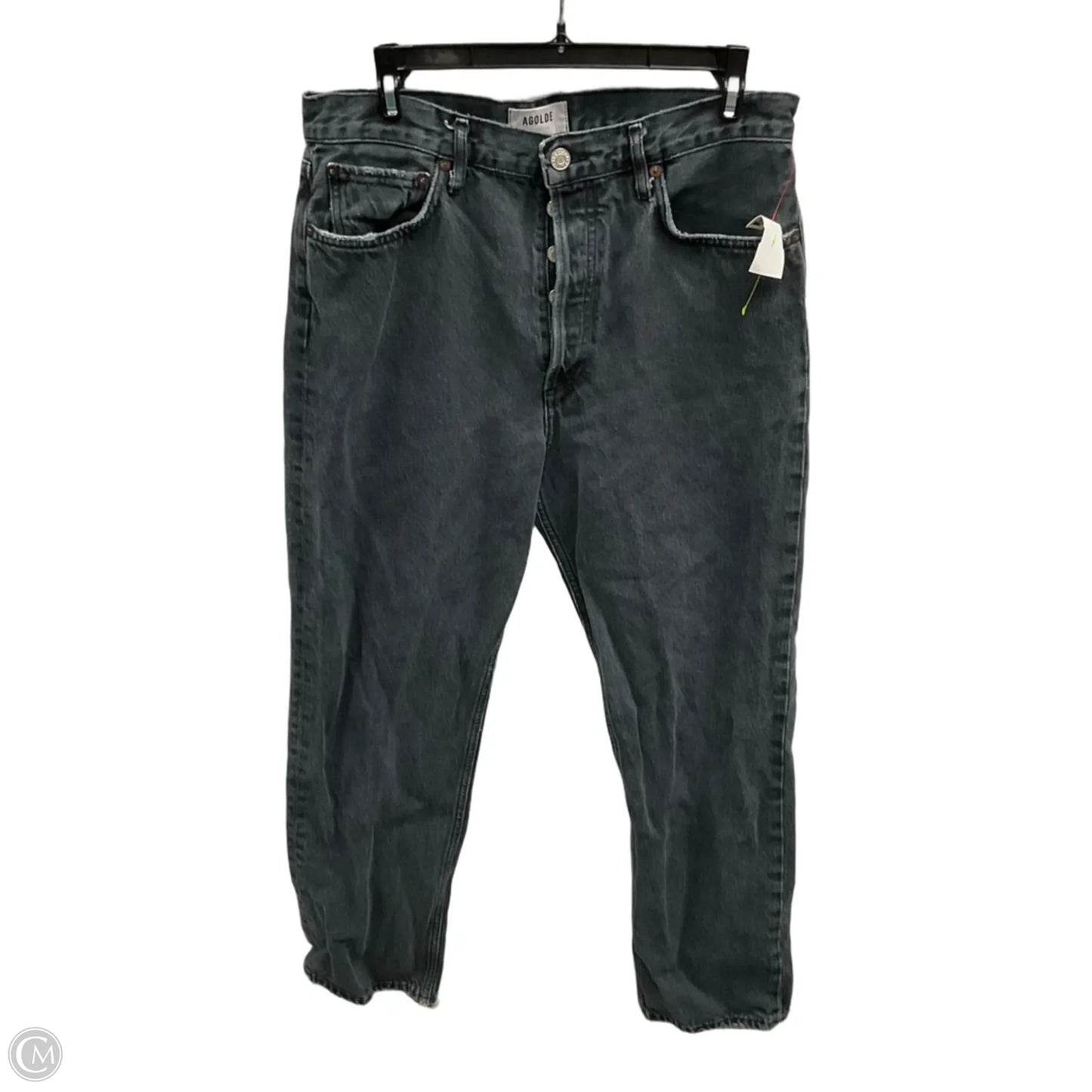Jeans Straight By Agolde In Black, Size: 8