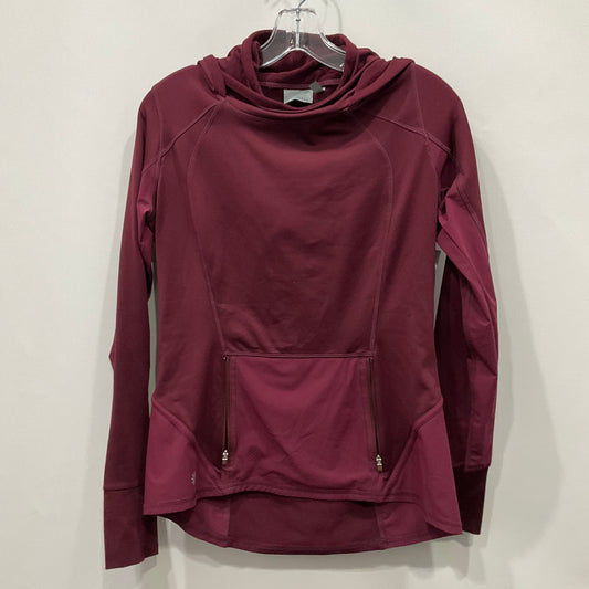 Athletic Top Long Sleeve Hoodie By Athleta In Maroon, Size: S