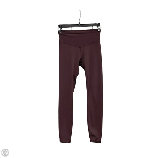 Athletic Leggings By Vuori In Maroon, Size: Xs
