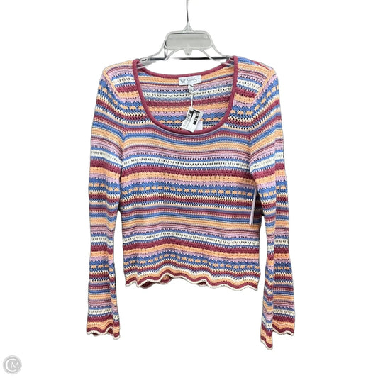 Top Long Sleeve By Jessica Simpson In Multi-colored, Size: S