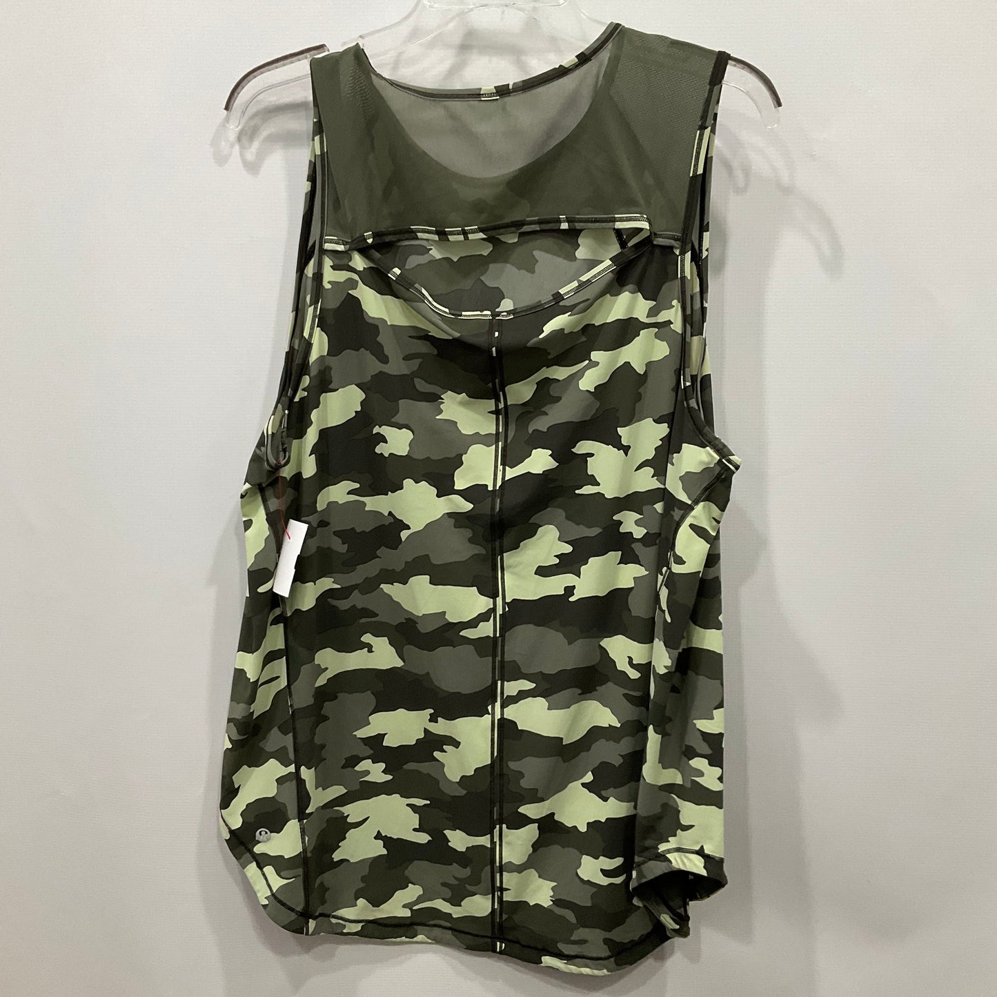 Athletic Tank Top By Lululemon In Camouflage Print, Size: 12