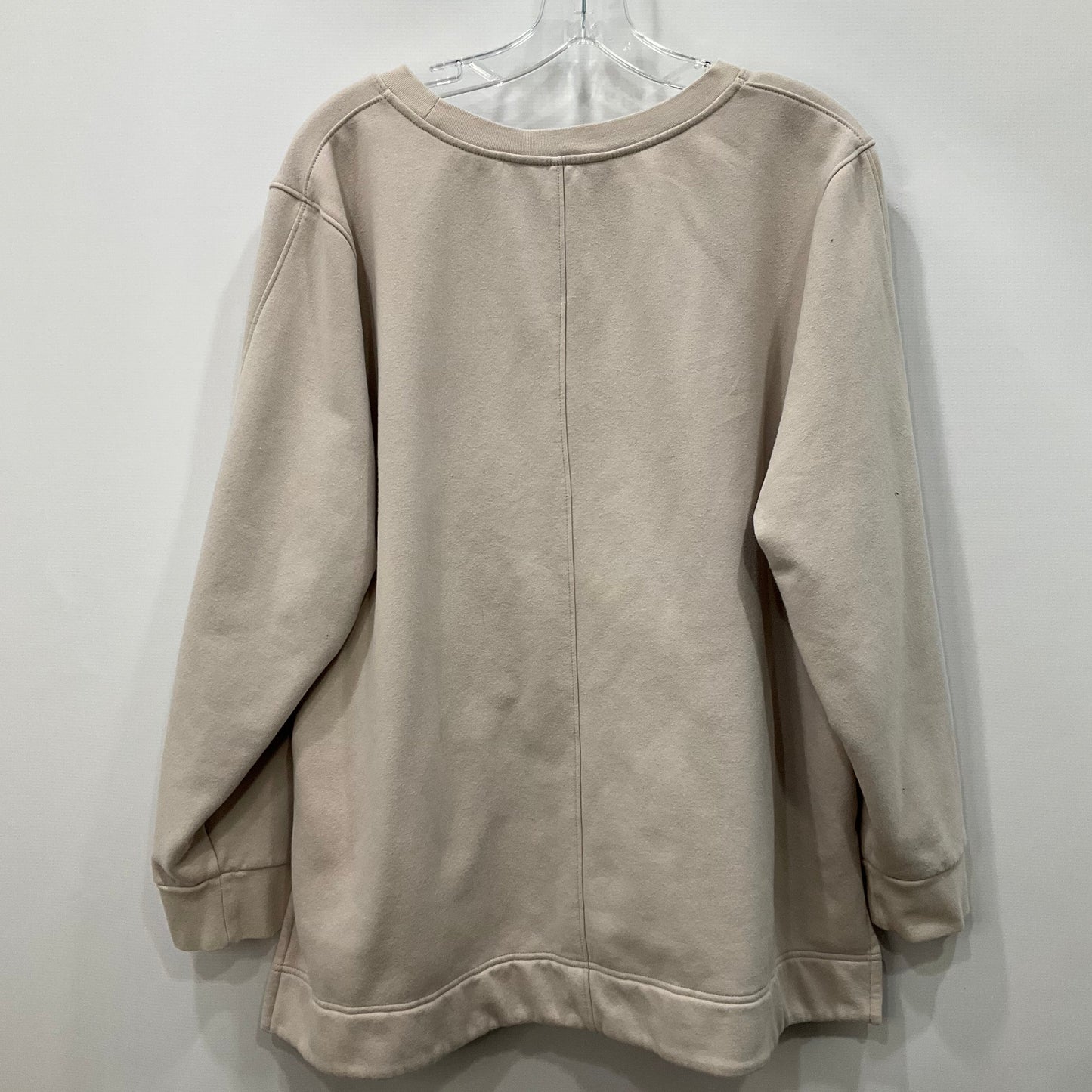 Sweatshirt Crewneck By Athleta In Tan, Size: 1x