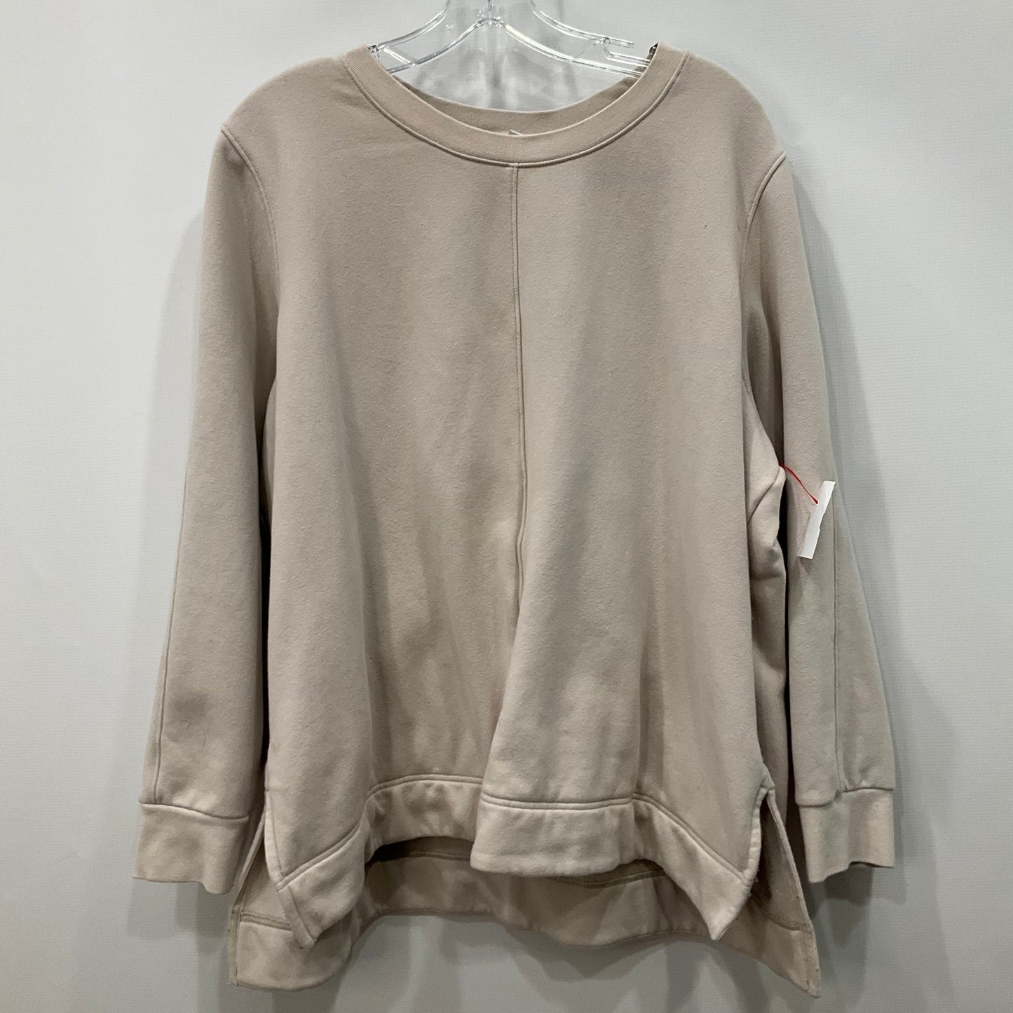 Sweatshirt Crewneck By Athleta In Tan, Size: 1x