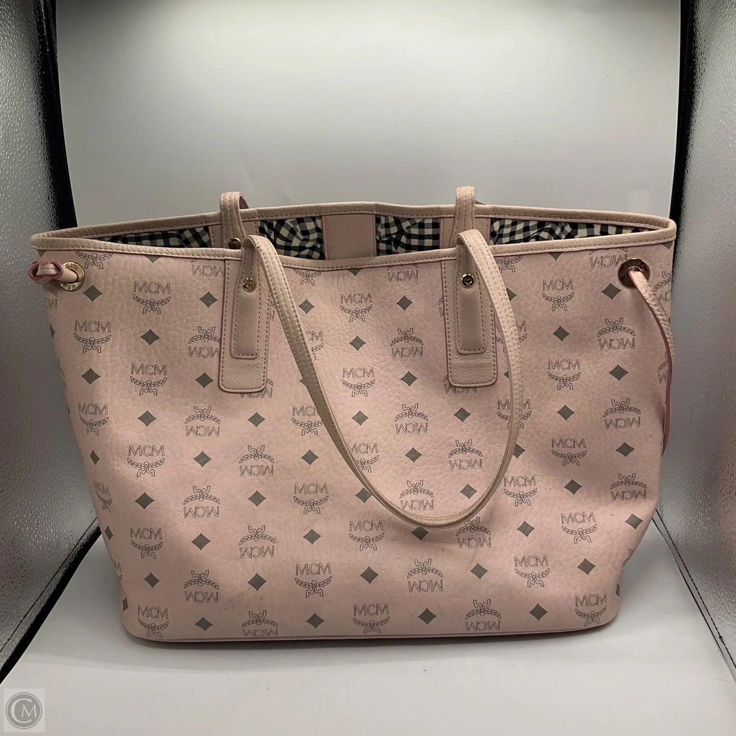 As Is Handbag Luxury Designer By Mcm, Size: Medium