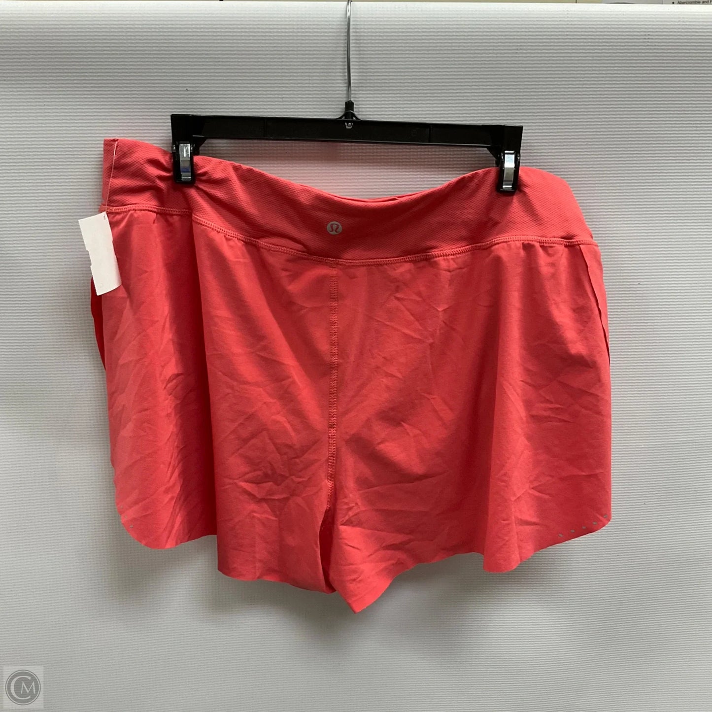 Athletic Shorts By Lululemon In Red, Size: 12