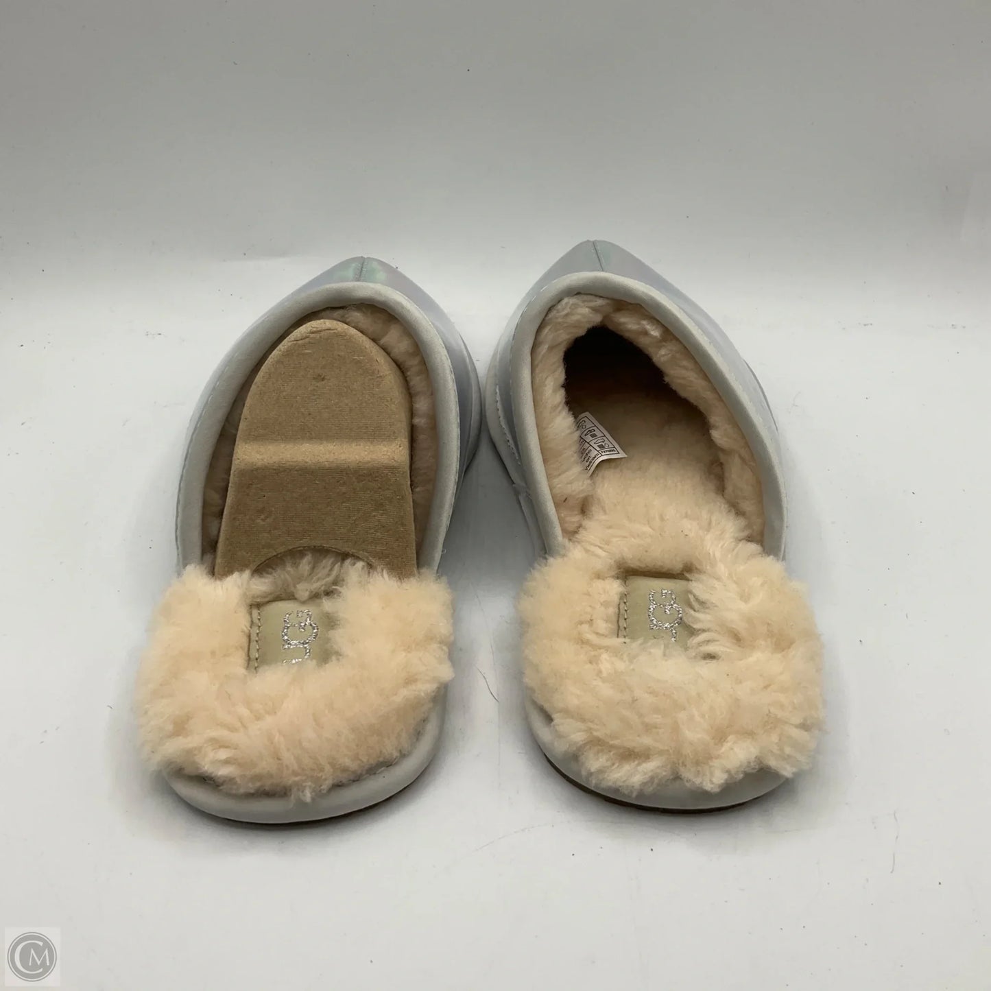Sandals Designer By Ugg In Silver, Size: 8