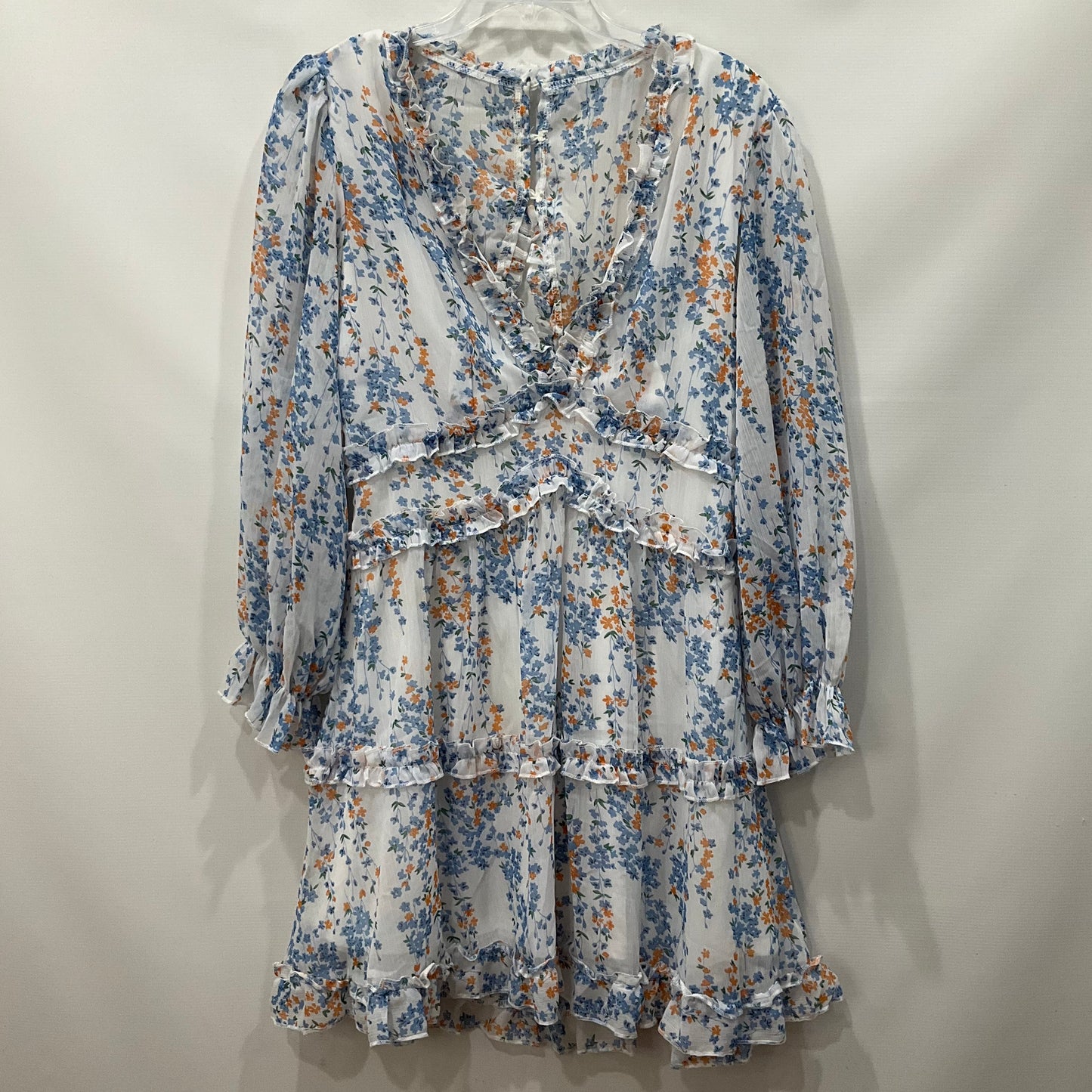 Floral Print Dress Casual Midi Size M