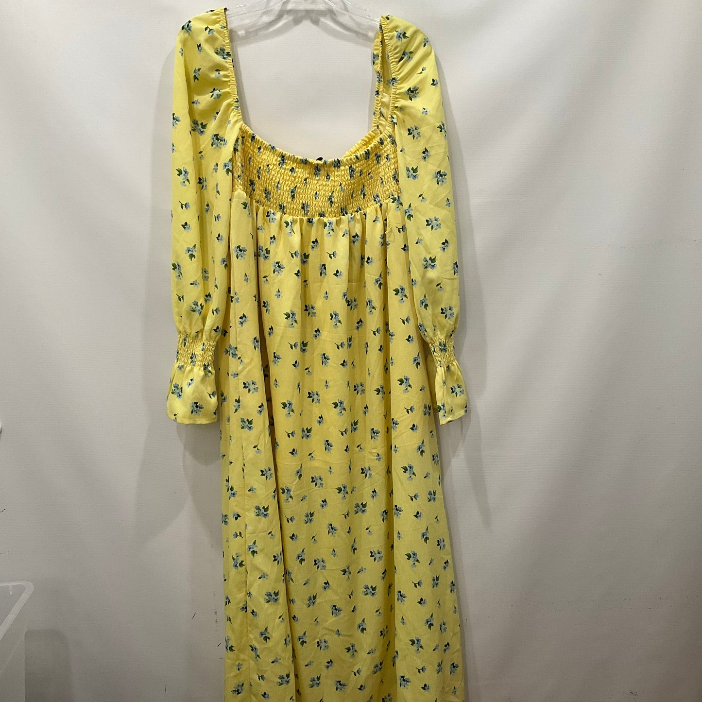 Yellow Dress Casual Maxi Clothes Mentor, Size M